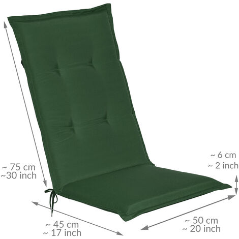 Beautissu Cuscino per Sedia a Sdraio Loft HL Resistente e Comodo Anche per sedie reclinabili, spiaggine e poltrone	Verde scuro