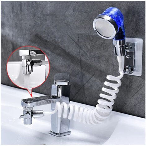 Doccia a Mano Doccetta Portatile con Tubo Flessibile Anticalcare Deviatore Bagno