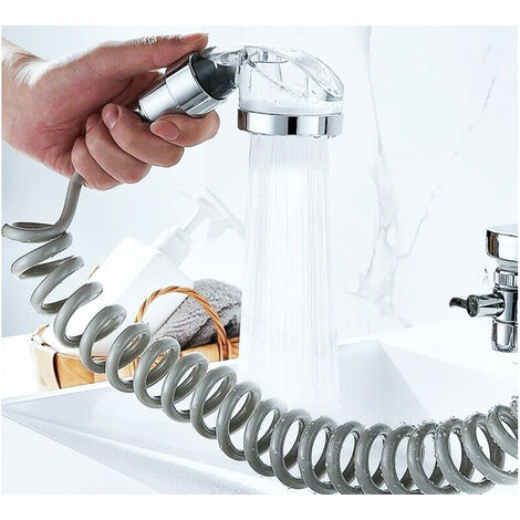 Doccia a Mano Doccetta Portatile con Tubo Flessibile Anticalcare Deviatore Bagno