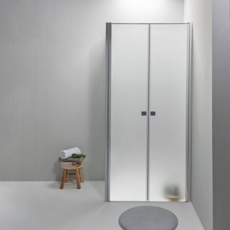 BOX DOCCIA ELITE ANGOLARE 70x90 CM APERTURA SALOON CON LATO FISSO OPACO