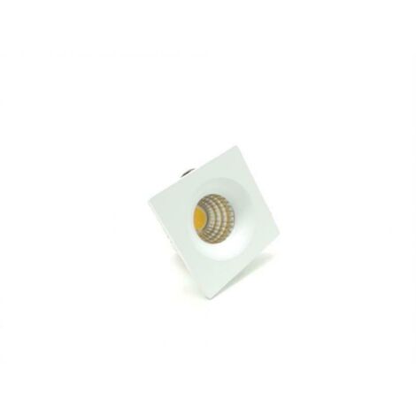 Mini faretto led da incasso 3w quadrato 38mm cob incluso trasformatore led driver kit 5 pezzi 3000k