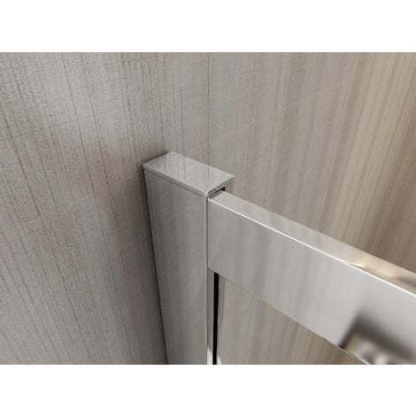 Porta doccia vetro 6 mm per installazione in nicchia Altezza 190 cm installazione reversibile cm 105-110