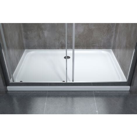 Porta doccia vetro 6 mm per installazione in nicchia Altezza 190 cm installazione reversibile cm 145-150