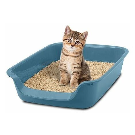 Vaschetta per gatti "Junior Toilette" adatta a tutti i tipi di gatti, con vaschetta d'ingresso, materiale resistente