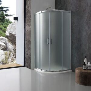 Box Doccia Semicircolare Giada 90X90 Cm Cristallo Opaco 6 Mm