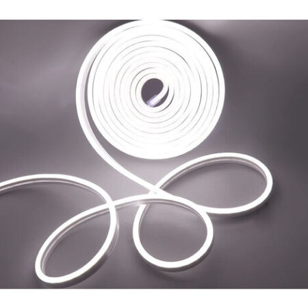 Striscia LED Neon 5m Tubo Flessibile Luminoso 120LED Strip Bobina Bianco Freddo