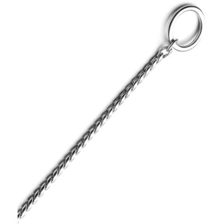 Collare a strozzo con serpentina fine in ottone cromato per cani: 60 cm x 0,4 cm collare