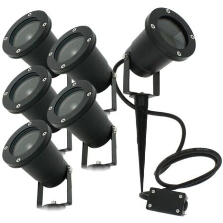 Set di 6 faretti da esterno per illuminazione da giardino a LED GU10