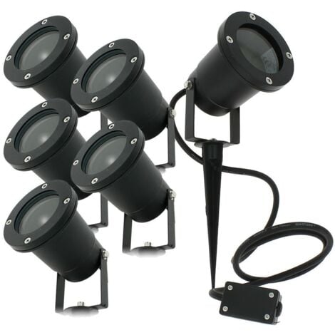 Set di 6 faretti da esterno per illuminazione da giardino a LED GU10