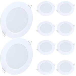 Set di 10 Faretti da Incasso Pannello LED Extra-Flat 5W Eq 40W  Température de Couleur: Bianco caldo 3000K