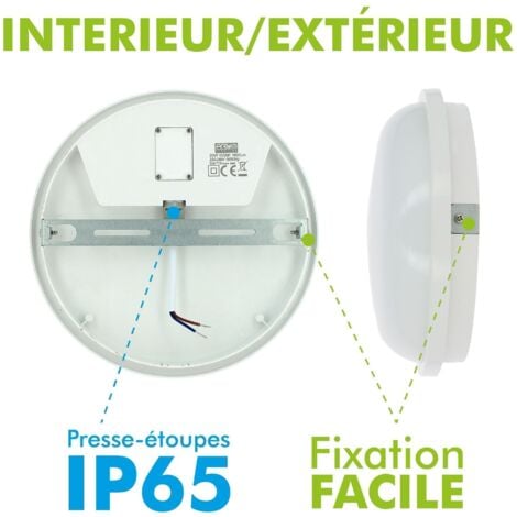 Set 2 Oblò o Plafoniera da Esterno LED IP65 Rotonda 19W  Température de Couleur: CCT