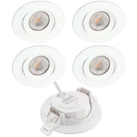 5 Faretti da Incasso LED ASTURIA Orientabili 7W Eq. 75 W  Température de Couleur: Bianco neutro 4000K
