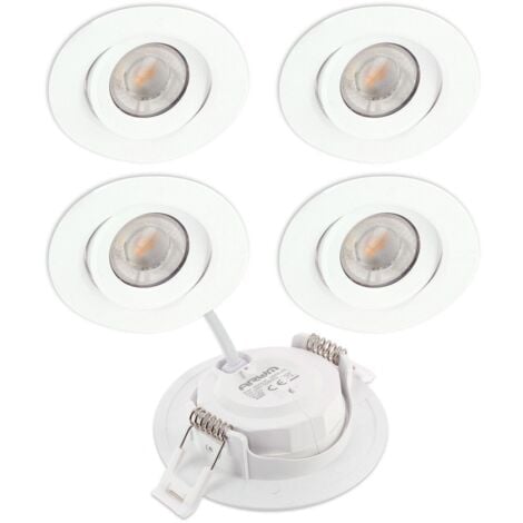5 Faretti da Incasso LED ASTURIA Orientabili 7W Eq. 75 W  Température de Couleur: Bianco neutro 4000K