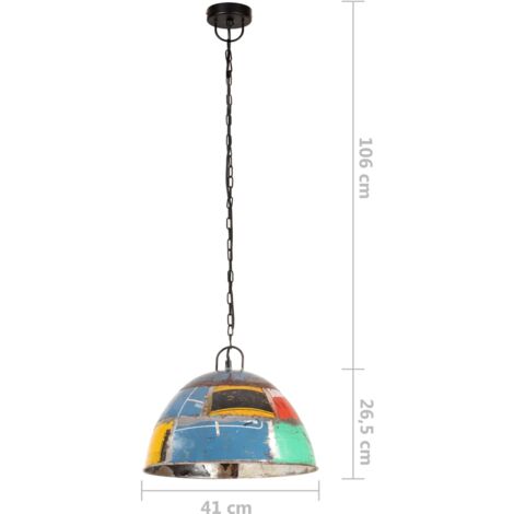 Lampada a Sospensione Vintage 25 W Colorata Rotonda 41 cm E27 vidaXL