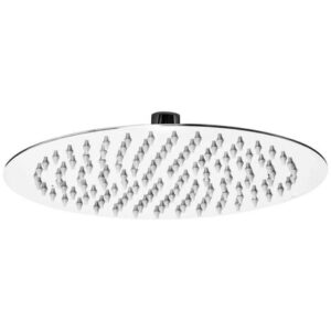 Soffione doccia tondo a pioggia diam 25 cm acciaio cromo anticalcare ultrasottile