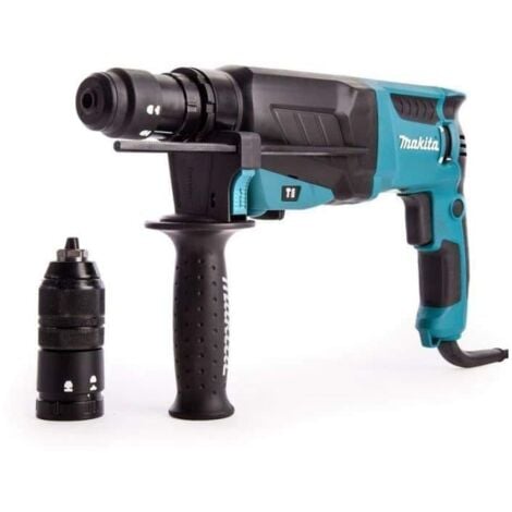 Perforatore-scalpellatore MAKITA SDS-Plus - 800 W 26 mm + valigetta in alluminio + kit di accessori - HR2630TX4