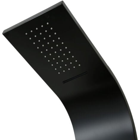 Colonna doccia night nero opaco 3 getti idro lombari e cascata h140xl20  confezione 1