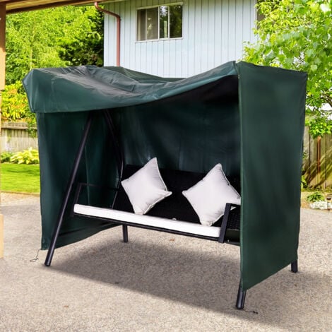 Outsunny Telo per Dondolo Tessuto Oxford Rivestito in PVC 205x124x164cm