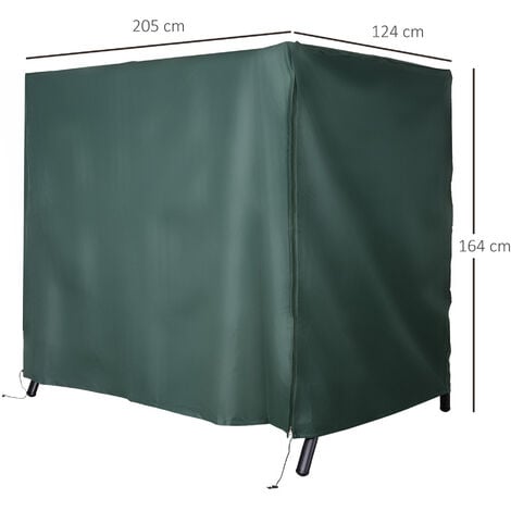 Outsunny Telo per Dondolo Tessuto Oxford Rivestito in PVC 205x124x164cm