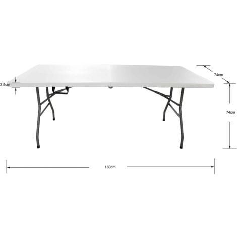 Tavolo Pieghevole Resina New Koln Gardiun 180x74x74 cm