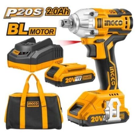 AVVITATORE A IMPULSI 300Nm CON 2 BATTERIE + BORSA 1/2" - INGCO CIWLI2001