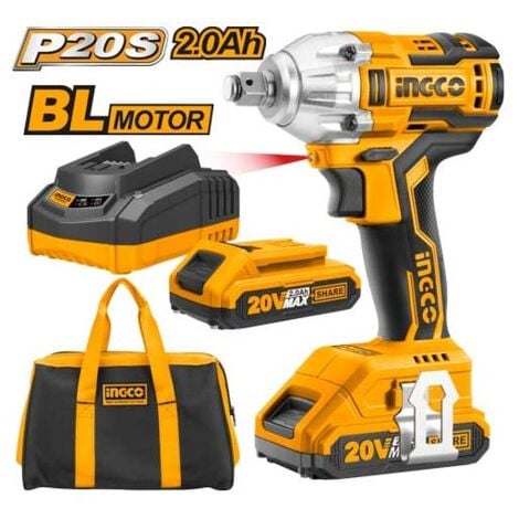 AVVITATORE A IMPULSI 300Nm CON 2 BATTERIE + BORSA 1/2" - INGCO CIWLI2001