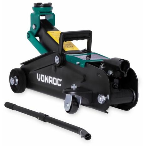VONROC Cric per autoMartinetto 2000kg. Altezza massima 33cm. Incluso manico di sollevamento
