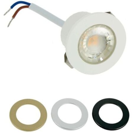 Mini spot da incasso LED 1W IP54 + 3 Bezel Température de Couleur: Bianco neutro 4000K