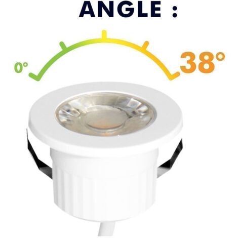 Mini spot da incasso LED 1W IP54 + 3 Bezel  Température de Couleur: Bianco neutro 4000K