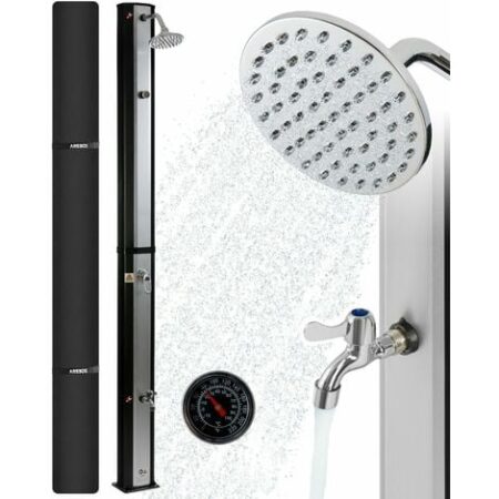 AREBOS Doccia Solare Doccia Giardino Doccia Piscina Esterna con Termometro 35 L