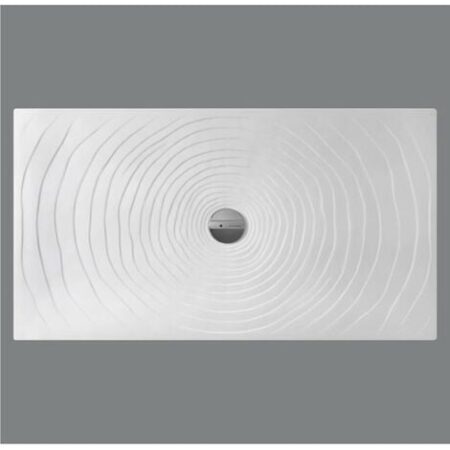 Piatto doccia 80x140 h.5 5 in ceramica bianco lucido Water Drop