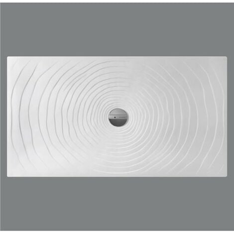 Piatto doccia 80x140 h.5 5 in ceramica bianco lucido Water Drop