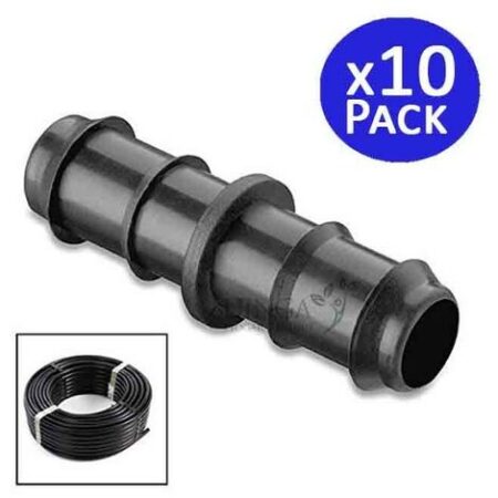 Set di 10 Collegamento per Irrigazione a Goccia 16 mm  Manicotto connettore per tubo da 16 mm  Giunto per Irrigazione