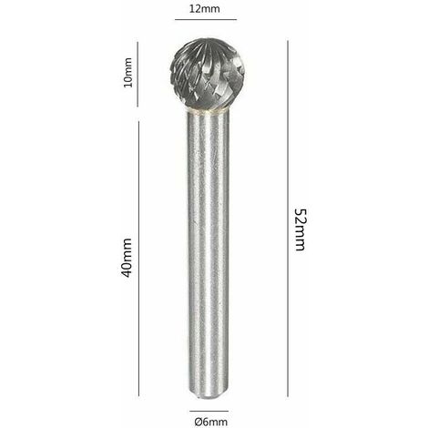 Fresa Da Trapano 10 Mm Gambo 6mm Punta Rotante Per Intaglio Legno Acciaio Ferro Dx1210m06