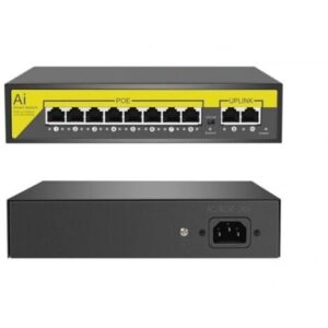 Switch di rete PoE ethernet 8 porte POE + 2FE RJ45 10/100Mbps 120W Art.88414