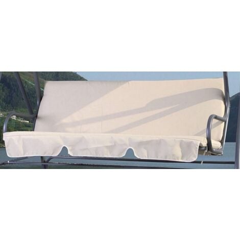 Set cuscini di ricambio color ecru' per dondolo Romantic a 3 posti seduta e schienale
