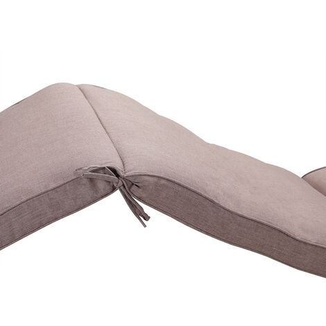Cuscino per Lettino prendisole Sedia Sdraio traspirante idrorepellente imbottitura per Sdraio grigio & crema melange Cream mottled (en)