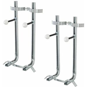 Coppia di Staffe per WC + Bidet Sospesi in Acciaio portata 400 kg