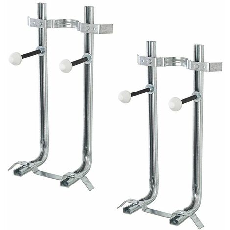 Coppia di Staffe per WC + Bidet Sospesi in Acciaio portata 400 kg