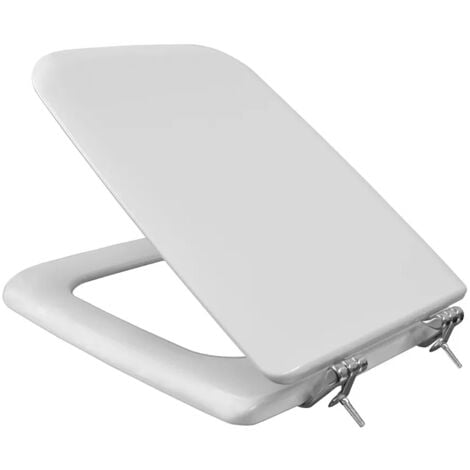 Copriwater serie Conca colore Bianco Ideal Standard legno rivestito e cerniere in acciaio