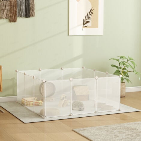 PawHut Recinto per Conigli, Cuccioli e Piccoli Animali Modulabile