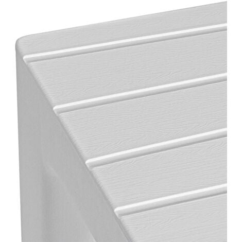 Set 2 pz Lello lo sgabello multiuso ad alta resistenza bianco effetto legno