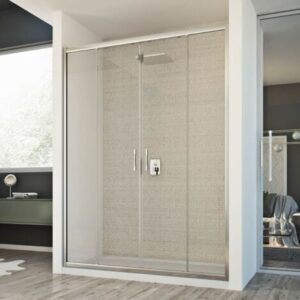 Porta doccia scorrevole vetro trasparente h 198 mod. Young 2 Ante 150 cm