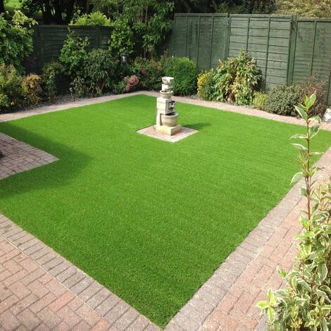 Prato Sintetico Manto Erboso Erba Finta Realistica Giardino 4 Sfumature di Colore Tappeto Erboso Sintetico Anti UV Atossico Drenante Ideale per Piscina Terrazzo Aree Giochi Viali (30mm 2x5mt 10mq)