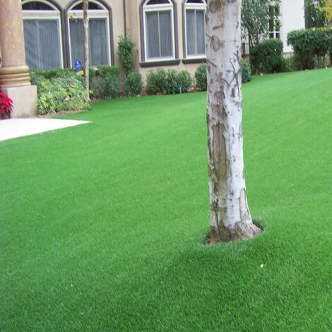 Prato Sintetico Manto Erboso Erba Finta Realistica Giardino 4 Sfumature di Colore Tappeto Erboso Sintetico Anti UV Atossico Drenante Ideale per Piscina Terrazzo Aree Giochi Viali (20mm 2x10mt 20mq)