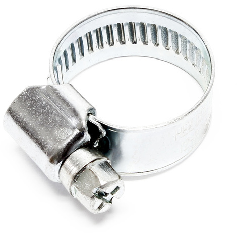 Fascetta stringitubo con vite senza fine W1 acciaio zincato lucido 12mm 35-50mm