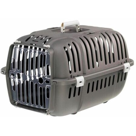 Ferplast JET 20 Trasportino per gatti e cani di piccola taglia Ferplast JET 20 in plastica antigraffio con porta trasparente antiurto. Variante 20 - Misure: 37 x 57 x h 33 cm - Grigio