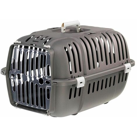 Ferplast JET 20 Trasportino per gatti e cani di piccola taglia Ferplast JET 20 in plastica antigraffio con porta trasparente antiurto. Variante 20 - Misure: 37 x 57 x h 33 cm - Grigio