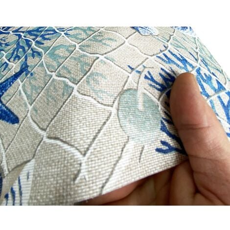 TOVAGLIA in COTONE mare MARINO coralli BLU Cm. 140x140 x4 persone