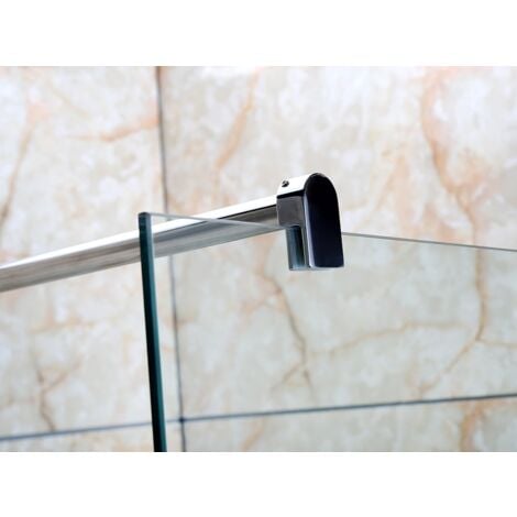 Parete Doccia Walk-In Vetro 8 MM Trasparente Temperato Anticalcare 80 x h195 cm
